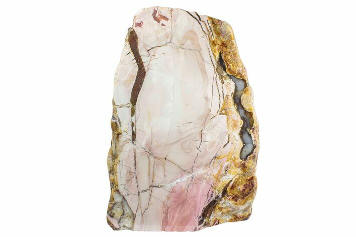 Free-Standing, Polished, Brecciated Pink Opal - Australia #239701